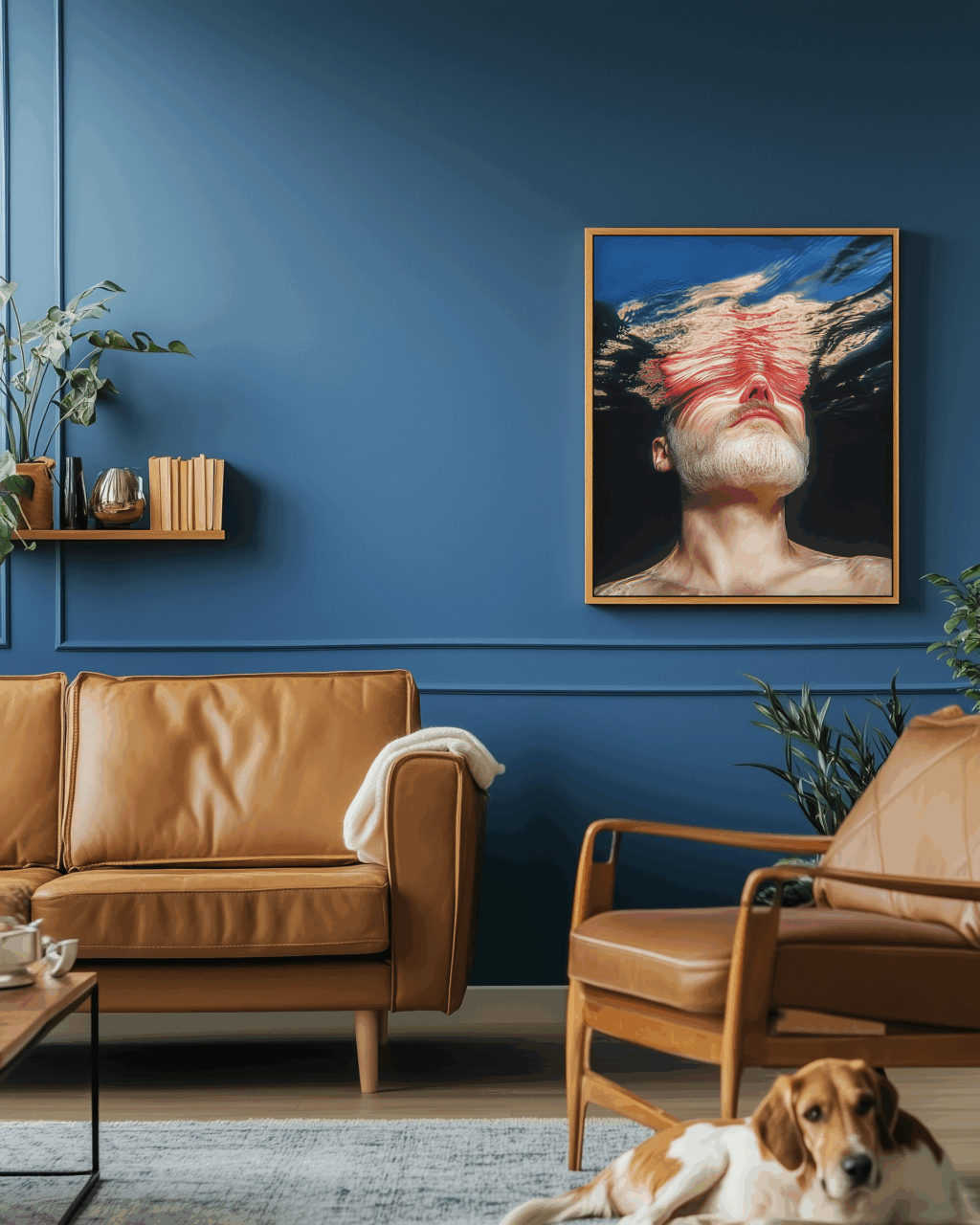 człowiek,mezczyzna,broda,woda,czarny,otchłań,sen,marzenie,fobia,surrealizm